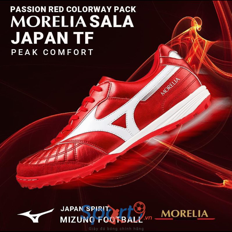 Mizuno Morelia Sala Japan TF - Q1GB220060 - Đỏ Trắng | Sport9 Việt Nam