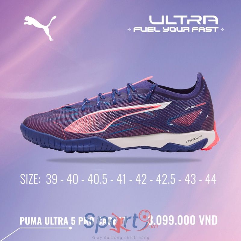 PUMA Ultra 5 Pro Cage TT - Tím Than - 107889-01