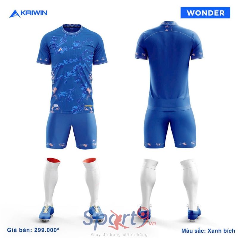 BỘ QUẦN ÁO BÓNG ĐÁ  KAIWIN WONDER XANH DƯƠNG