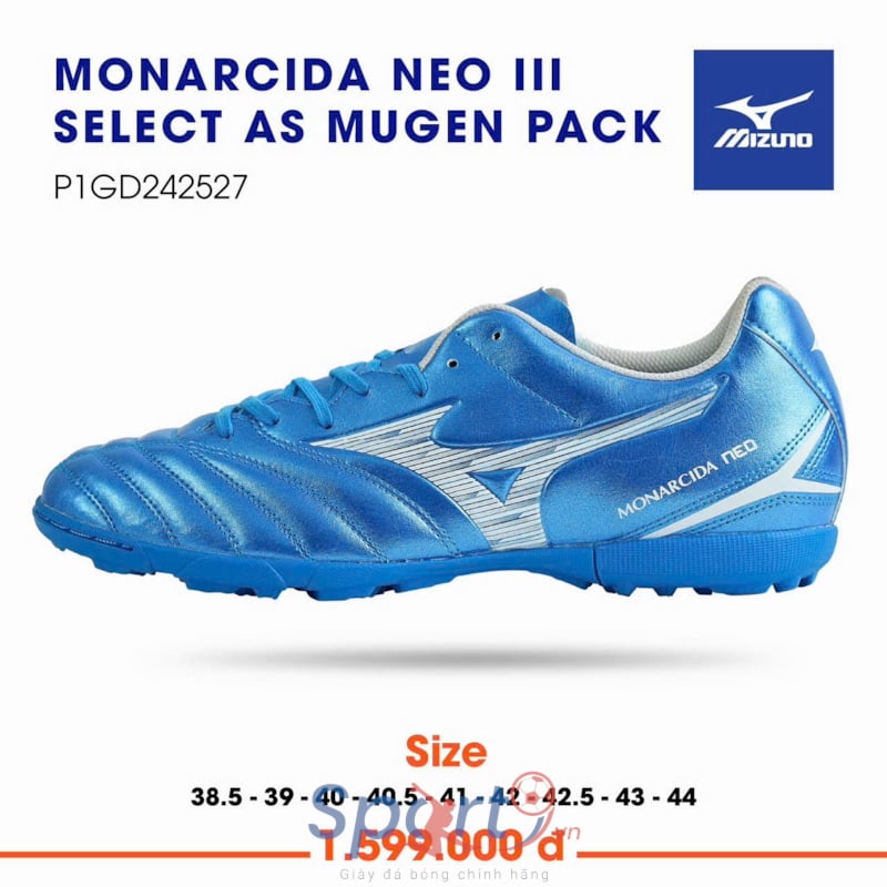 Mizuno Monarcida Neo III Select AS - P1GD242527 - Xanh Dương