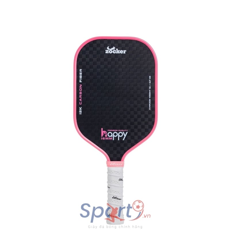 Vợt Pickleball Zocker Happy HP3 Premium Quality - Màu Hồng