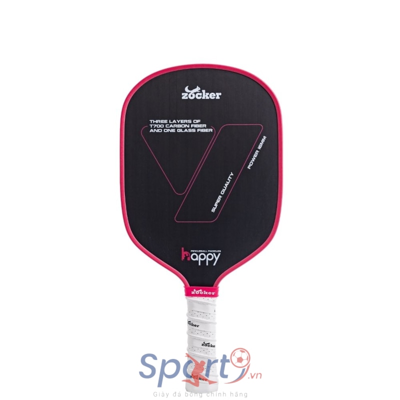 Vợt Pickleball Zocker Happy HP2 Super Quality - Màu Hồng