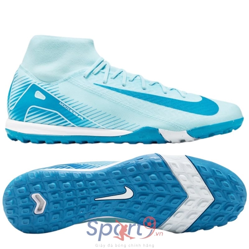 Nike Zoom Mercurial Superfly 10 Academy TF - Xanh/Trắng - FQ8331-400